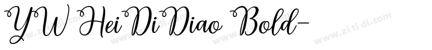YW HeiDiDiao Bold字体转换